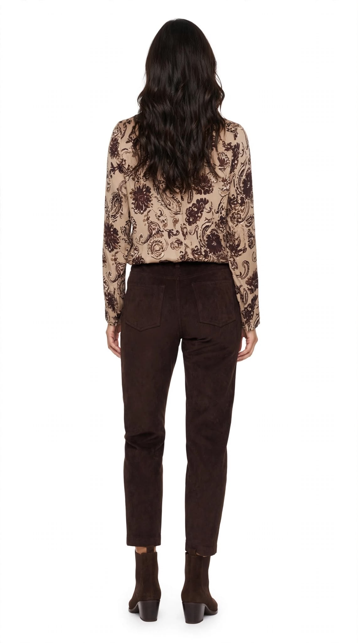 OSLO 5487 - PANTALONE DONNA VELLUTO MORO
