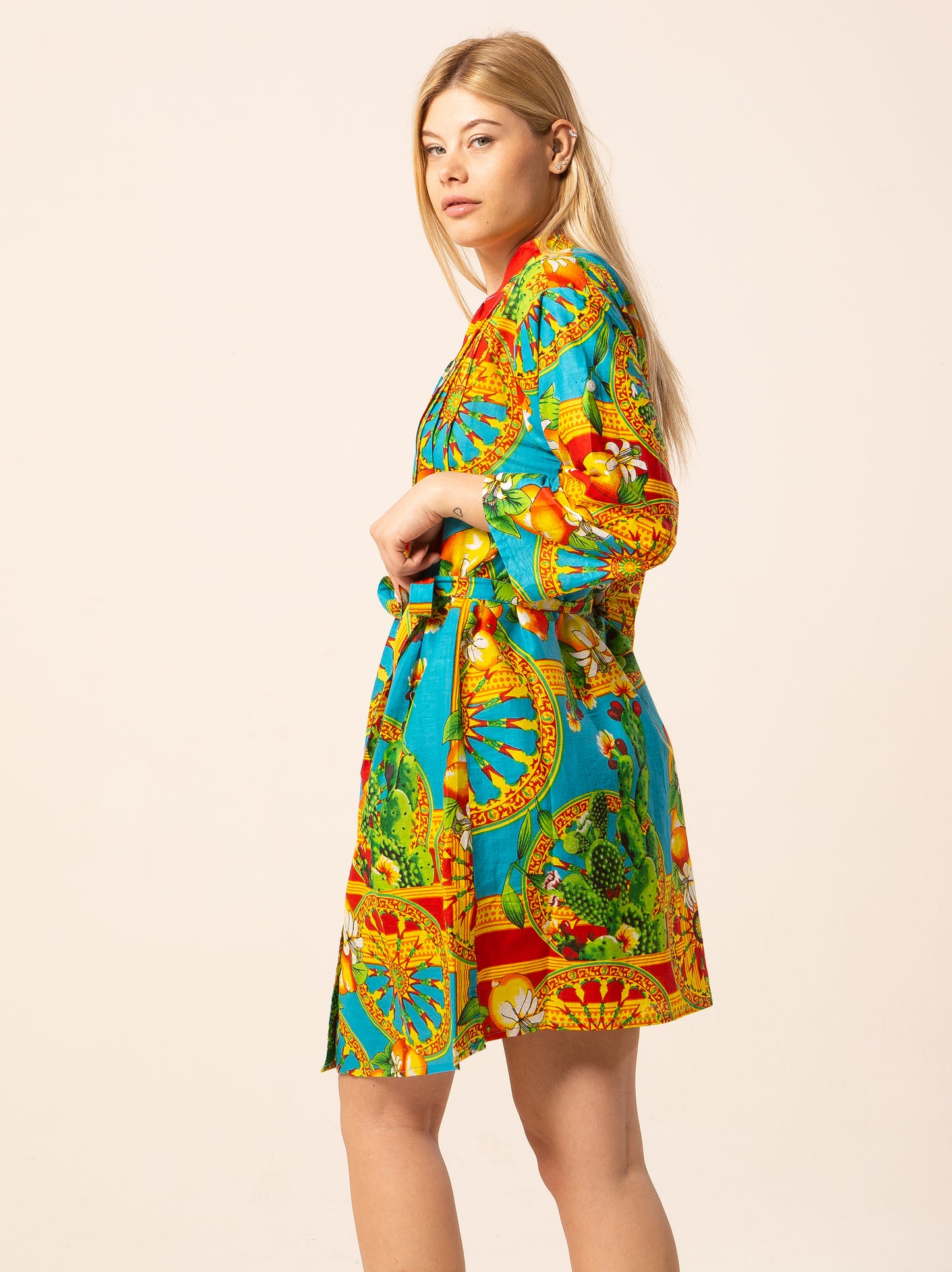 Abito Mix - blue fantasia cactus