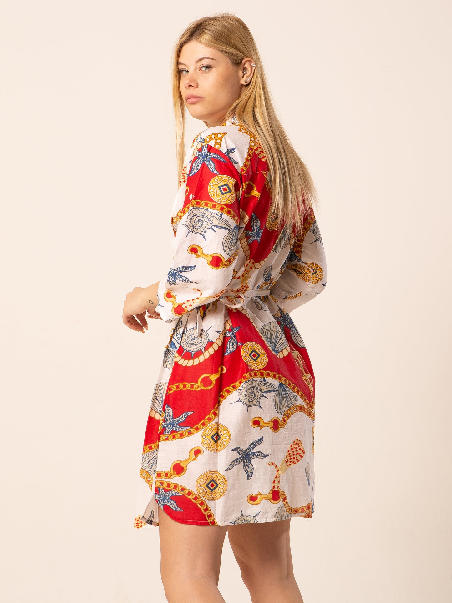 Abito Mix - rosso fantasia catena