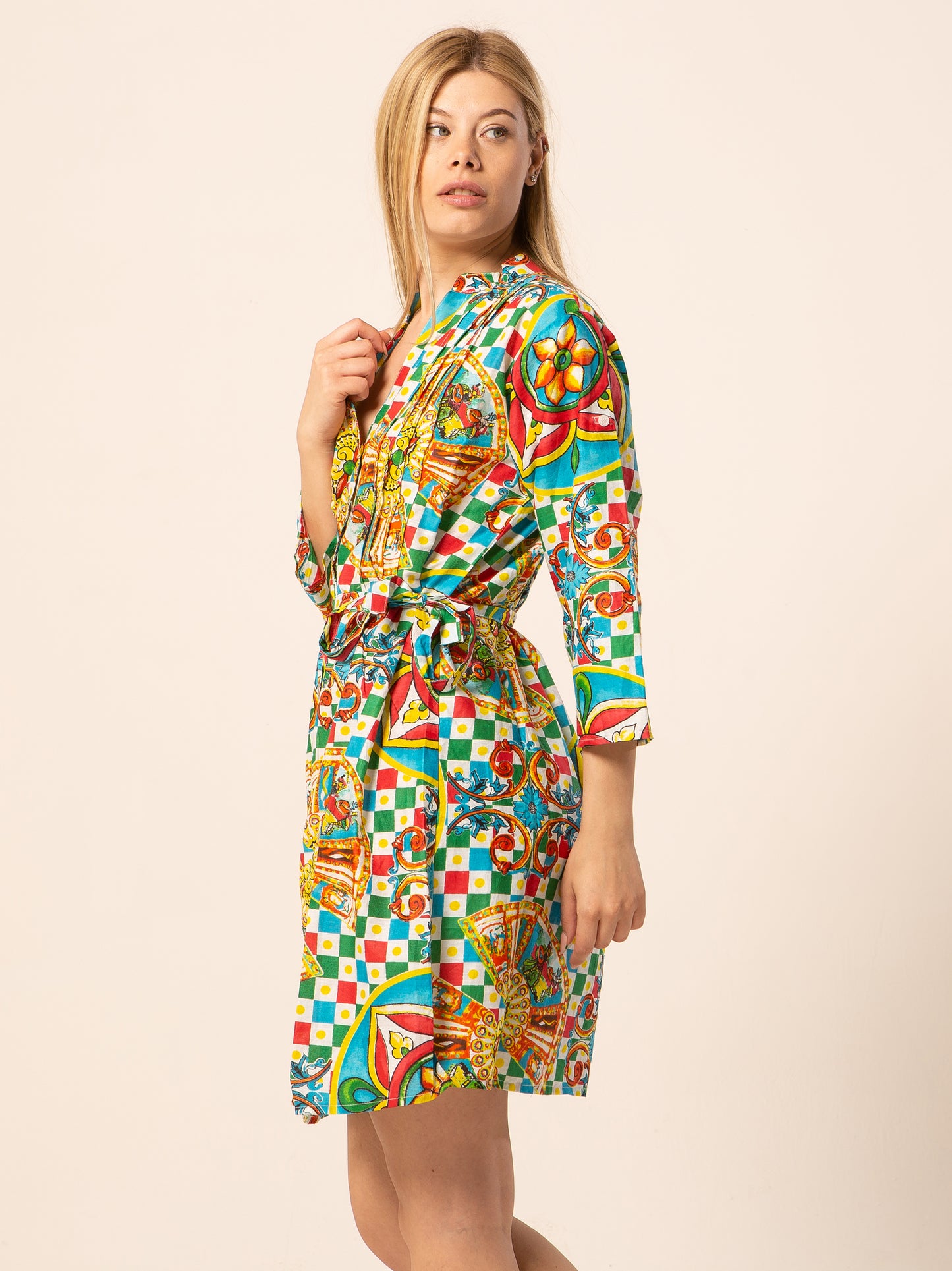 Caftan Dress - Agrigento - blue