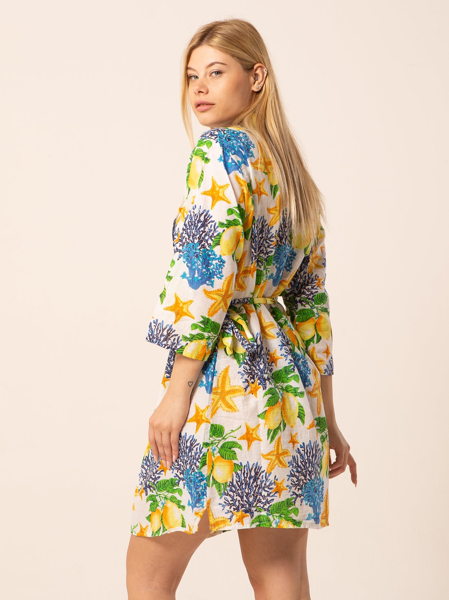 Abito Mix - blue fantasia corallo