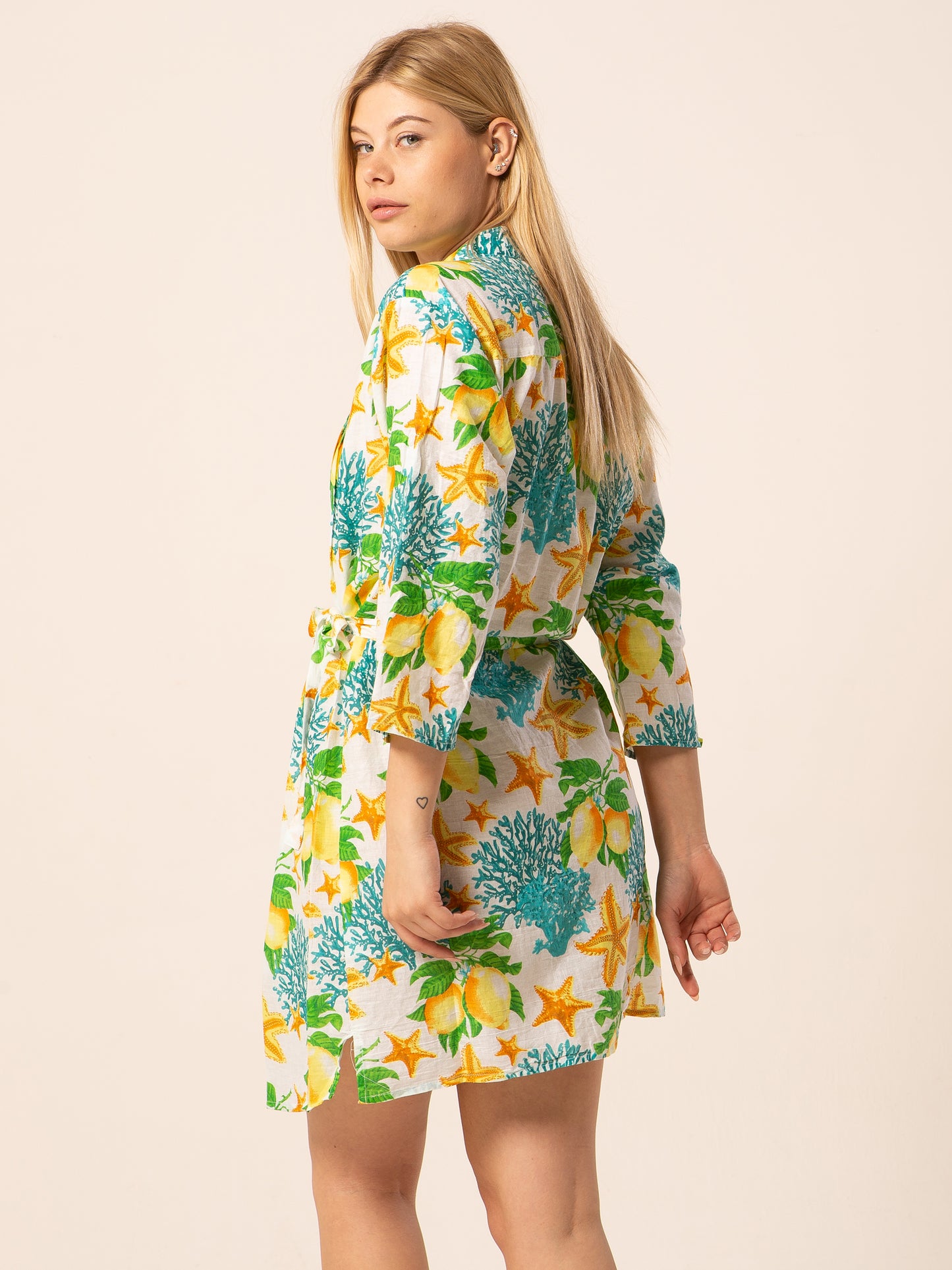 Abito Mix - turchese fantasia corallo