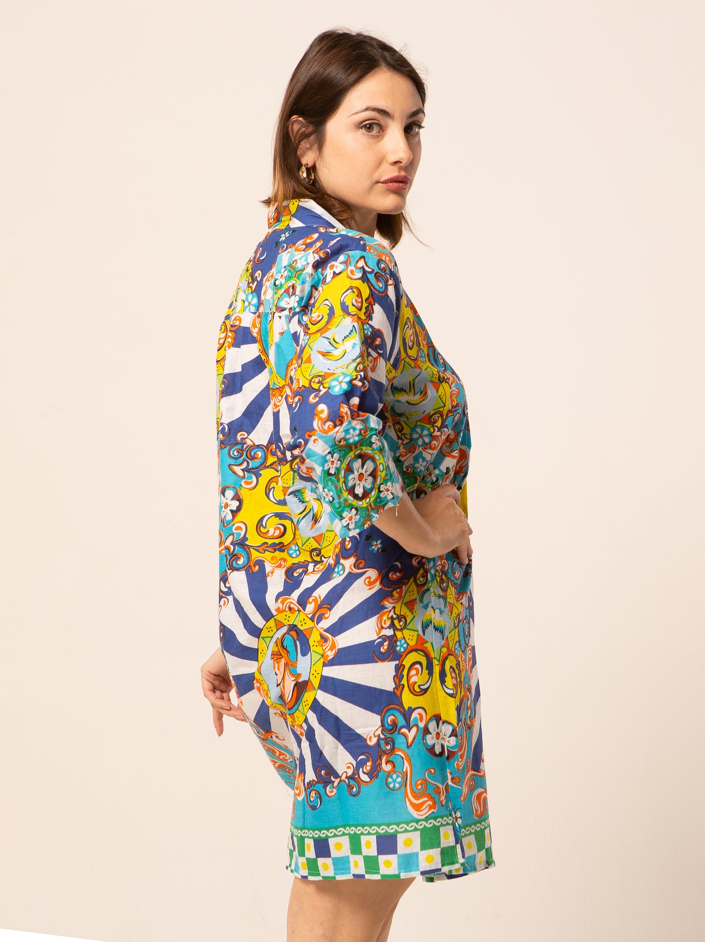 Caftan Dress - Agrigento - blue