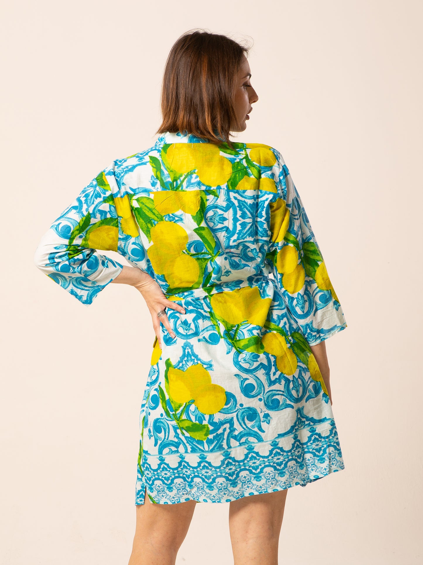 Abito Mix - celeste fantasia limoni