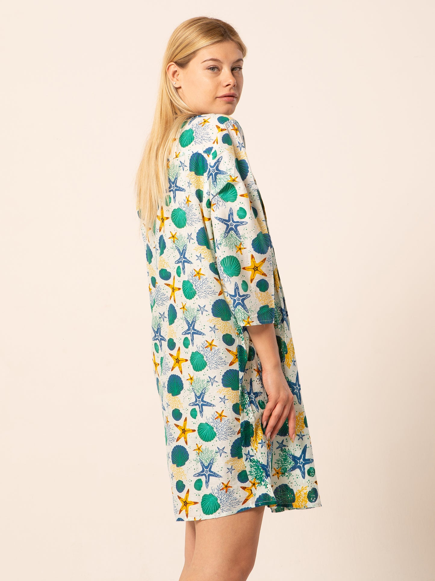 Abito Mix - verde acqua fantasia marina