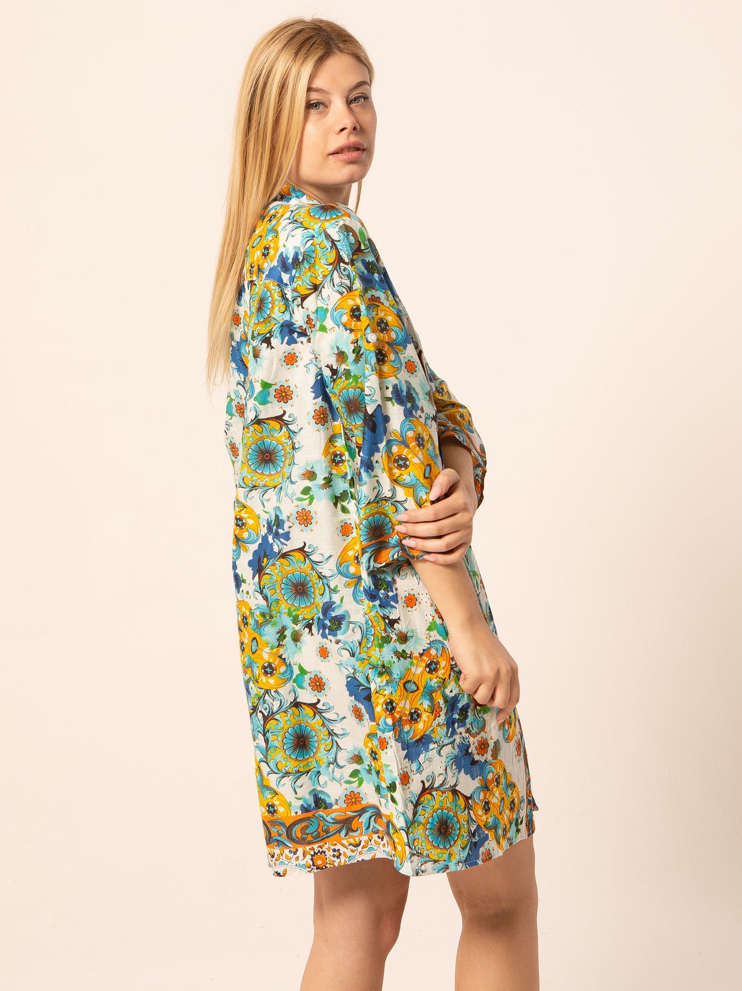 Caftan Dress - Agrigento - blue