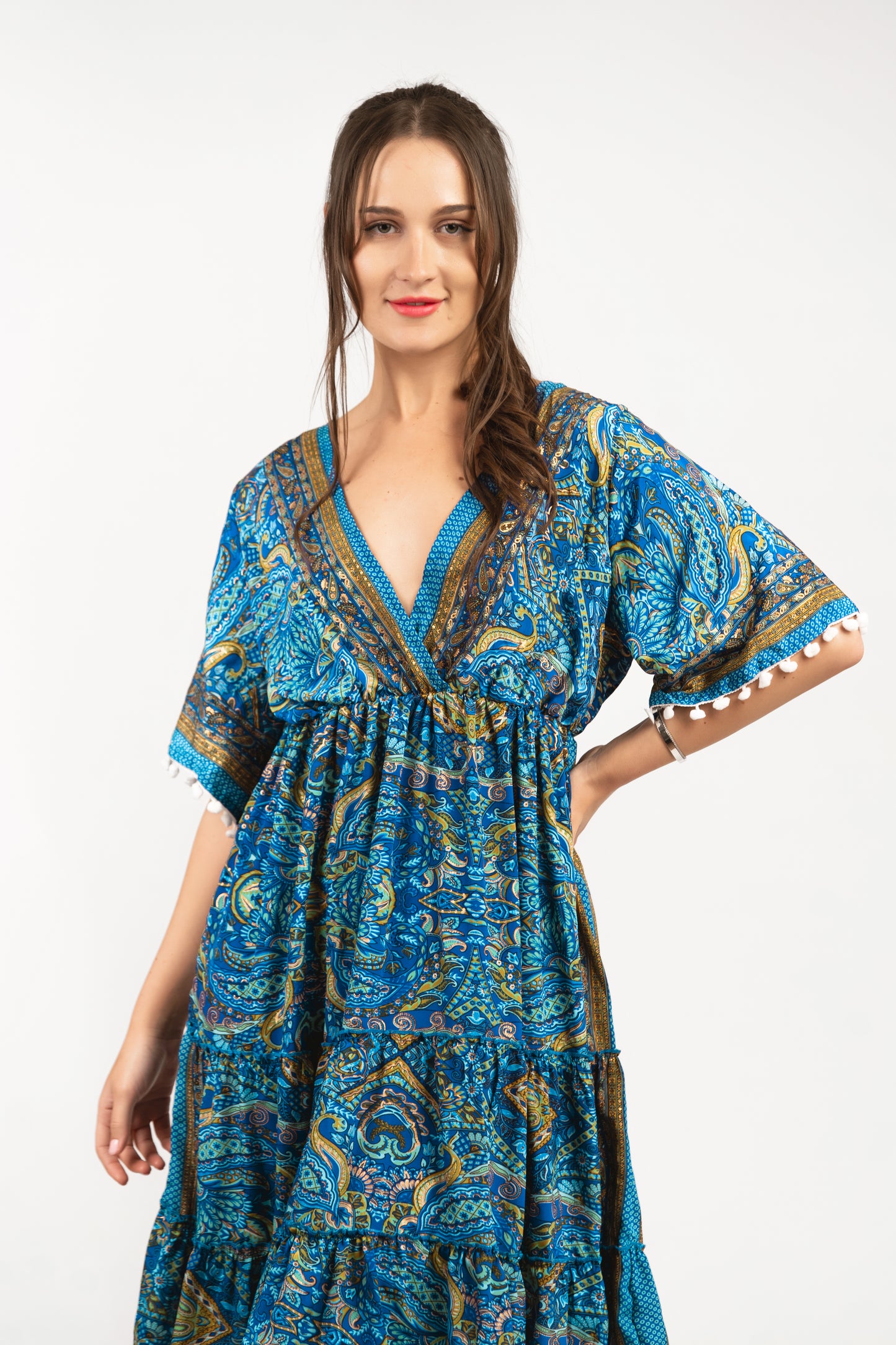Caftan Dress - Agrigento - blue
