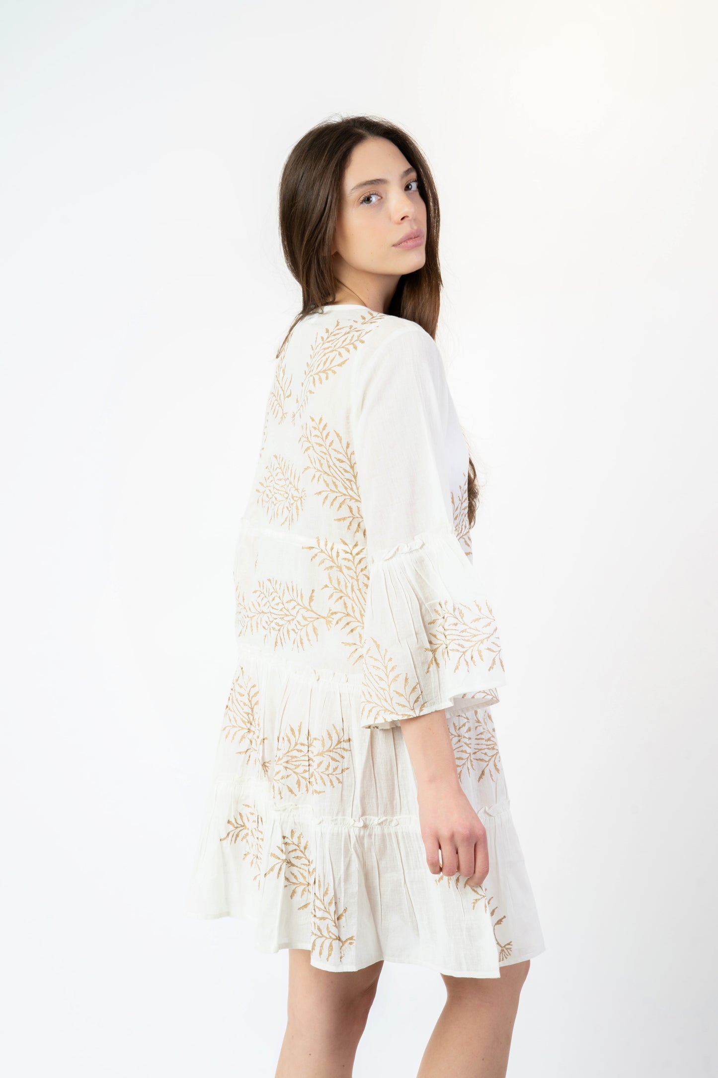 Caterina - Abito fantasia bianco