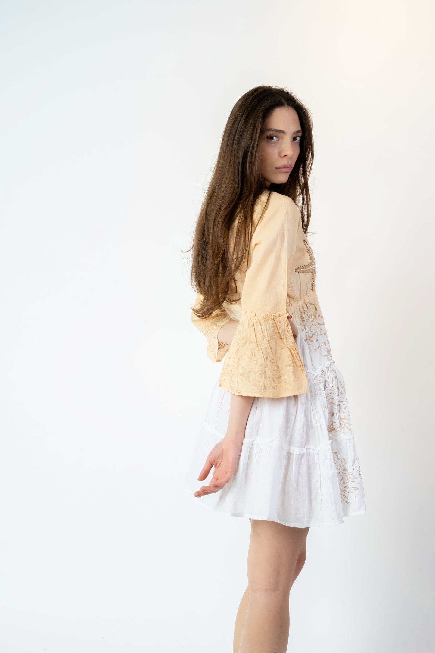 Celine - Abito fantasia beige