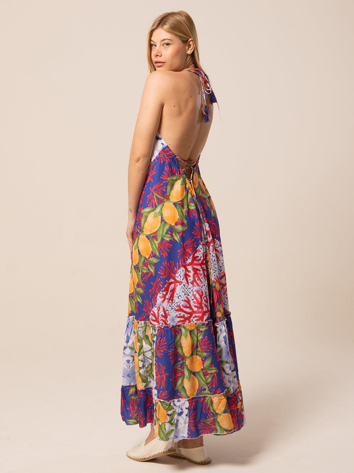 Abito Daiana- blu fantasia Coralemon