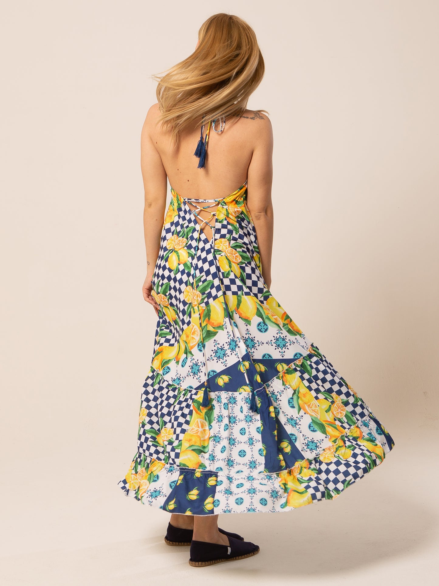 Caftan Dress - Agrigento - blue