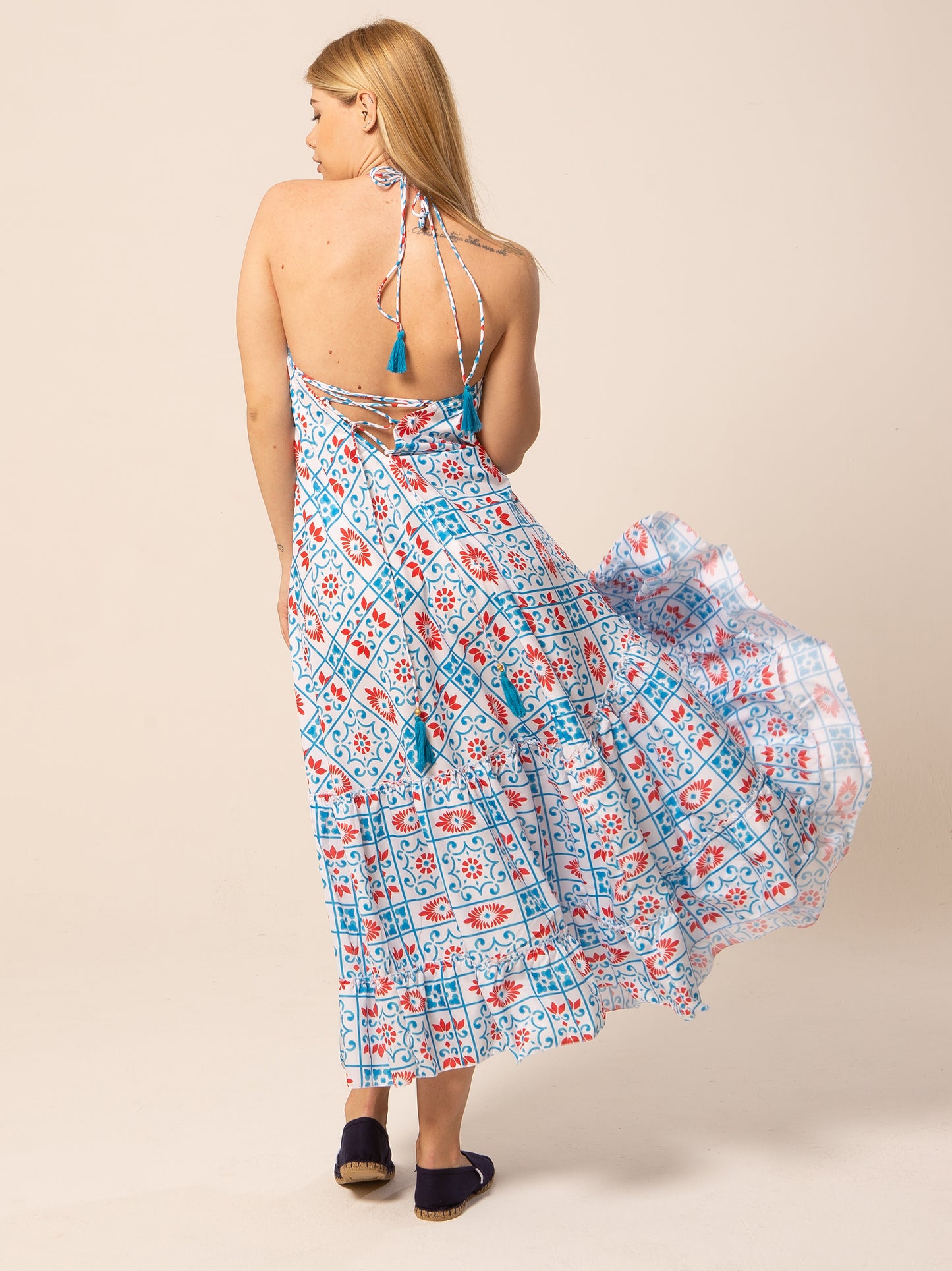 Caftan Dress - Agrigento - blue