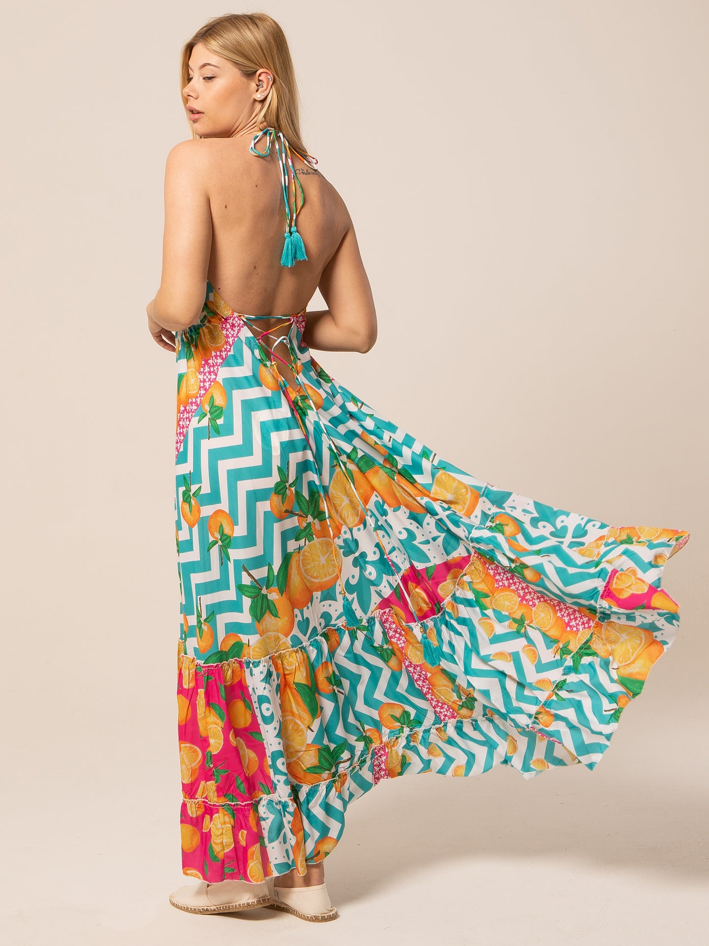 Caftan Dress - Agrigento - blue