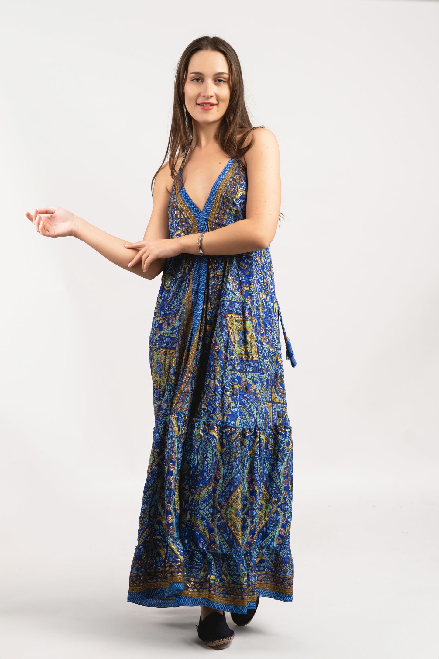 Caftan Dress - Agrigento - blue