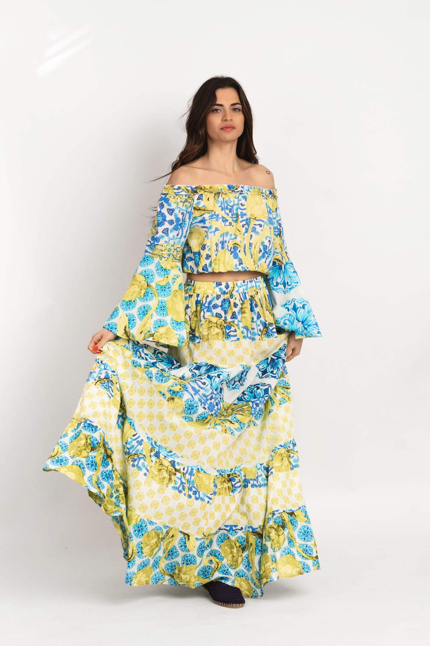 Caftan Dress - Agrigento - blue