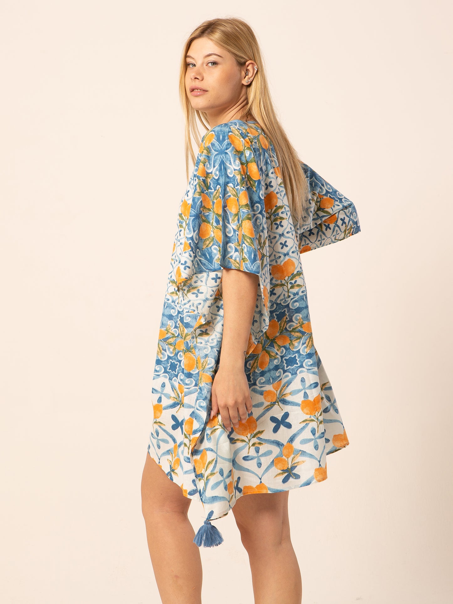 Caftan Dress - Agrigento - blue