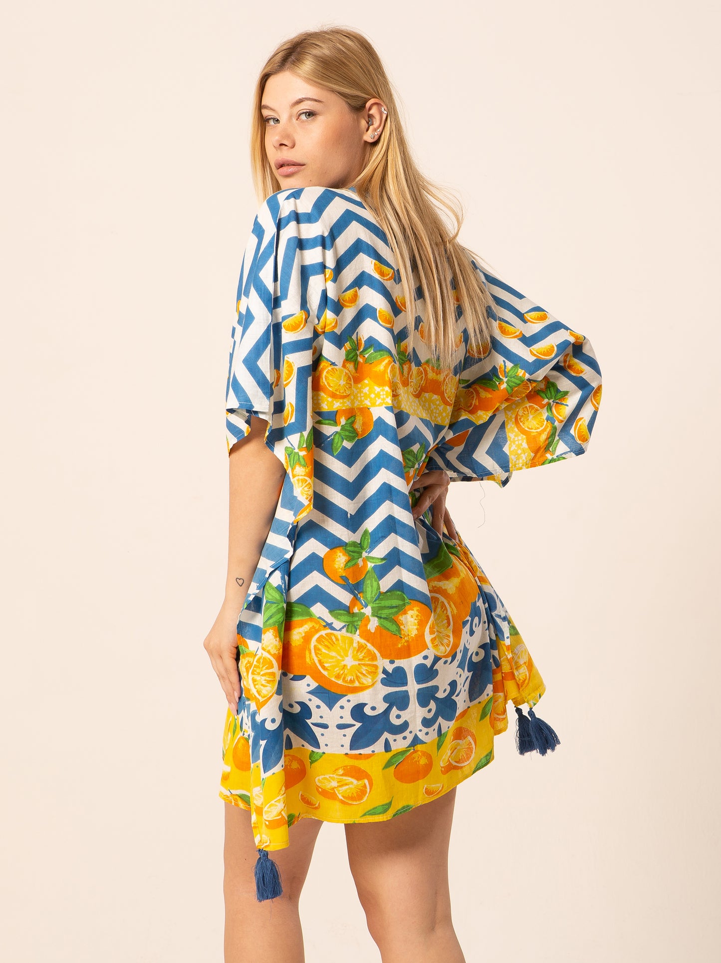 Poncho - blu fantasia Ondora