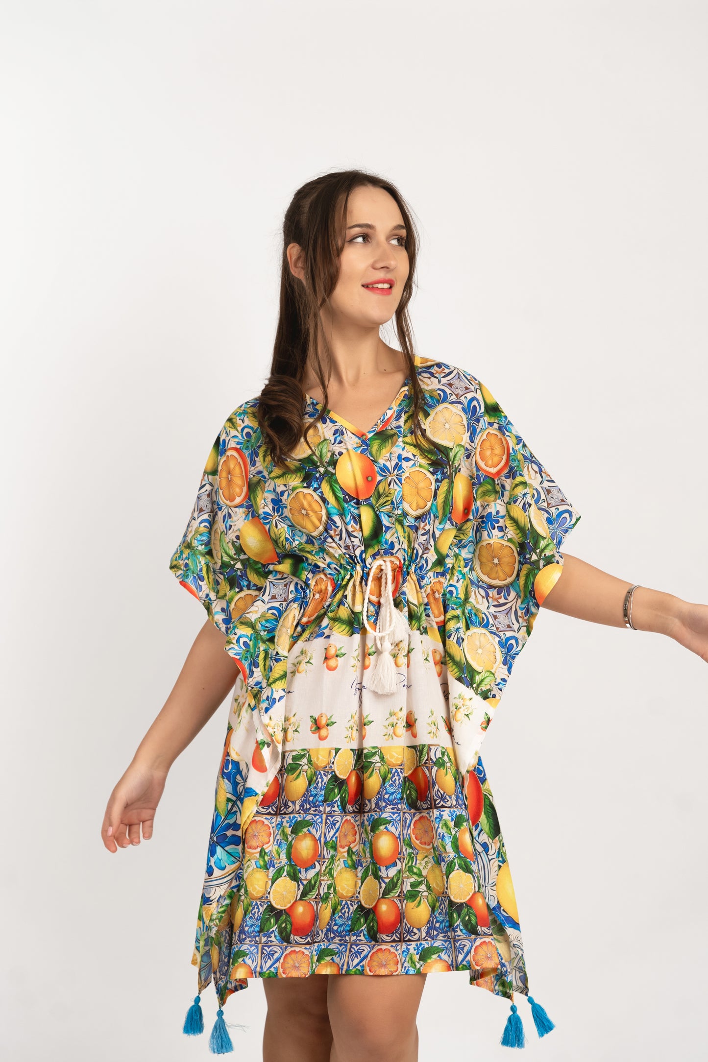 Caftan Dress - Agrigento - blue