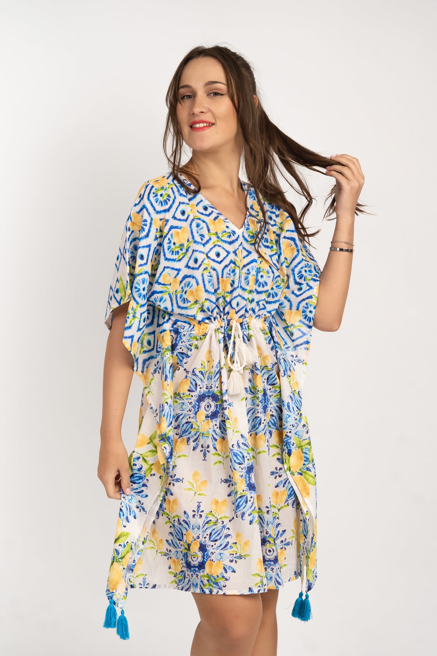 Caftan Dress - Agrigento - blue
