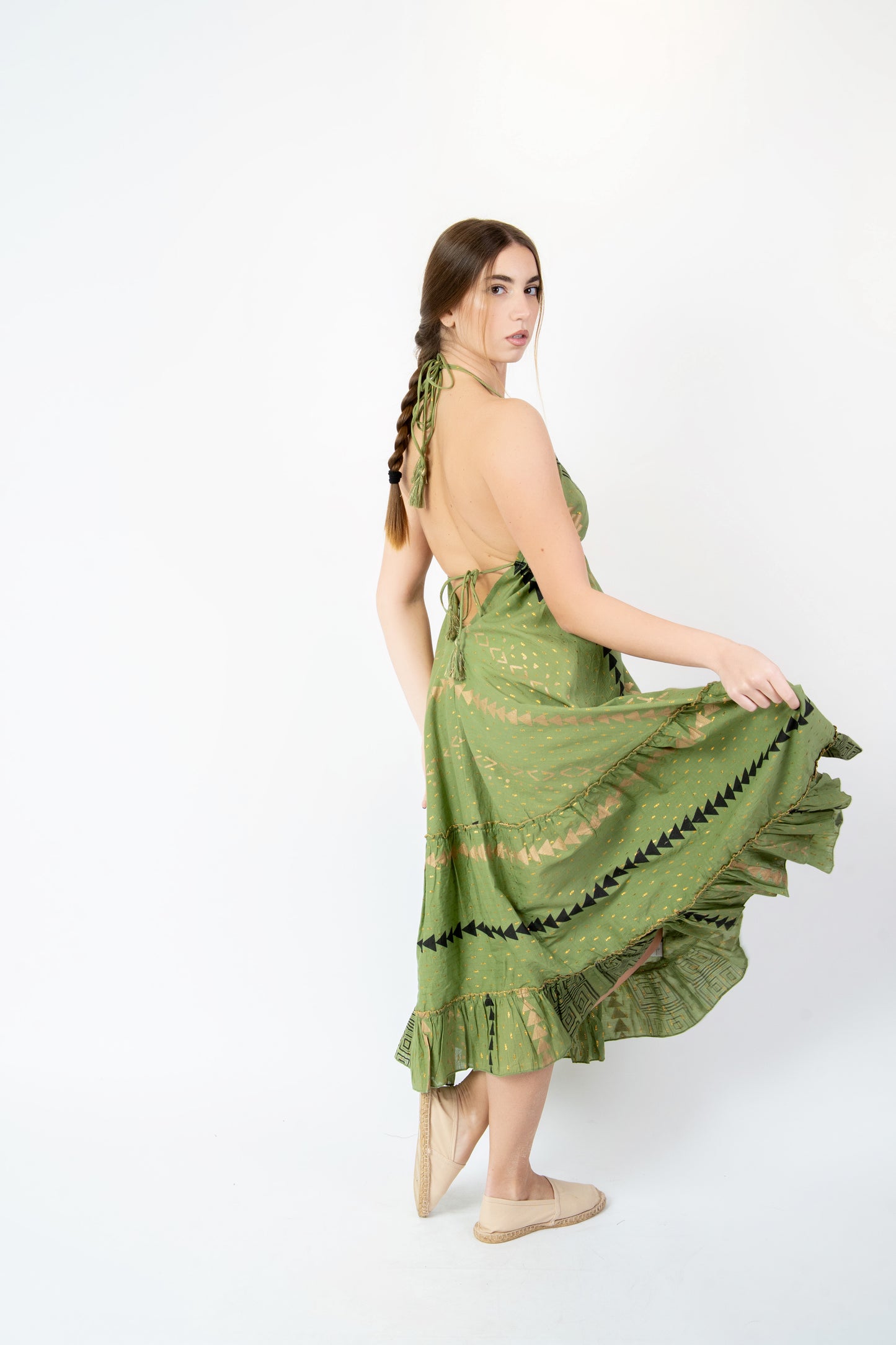 Manuela - Abito fantasia verde