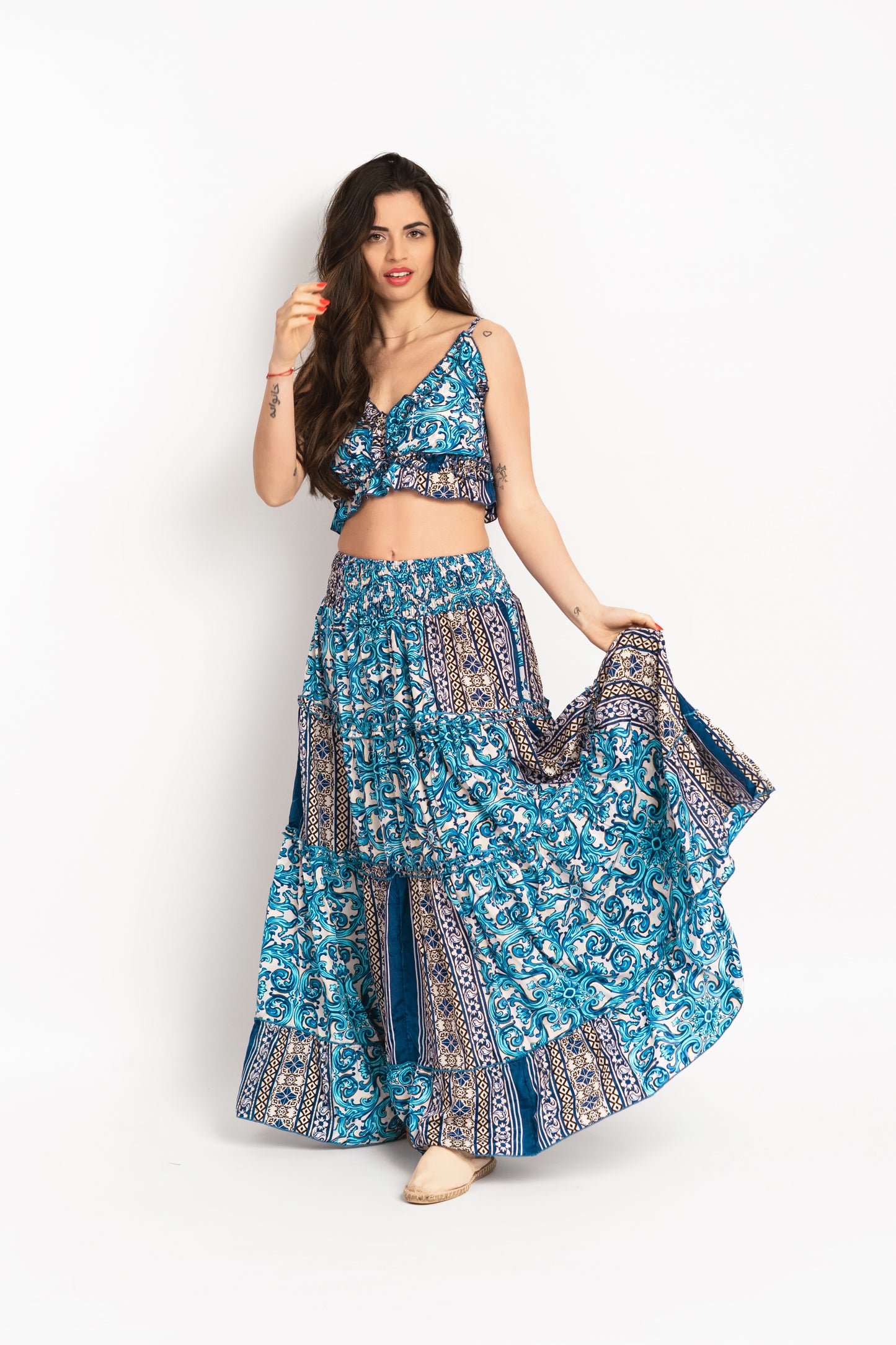 Caftan Dress - Agrigento - blue