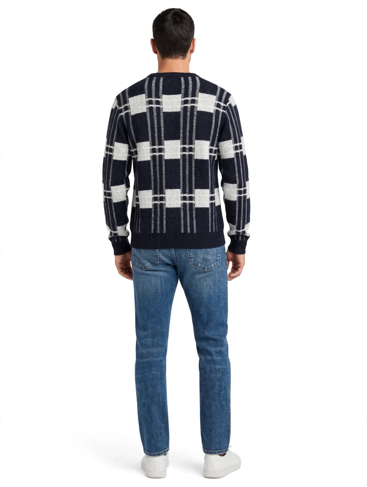 MATTA G - MAGLIONE GIRO COLLO FANTASIA BLU
