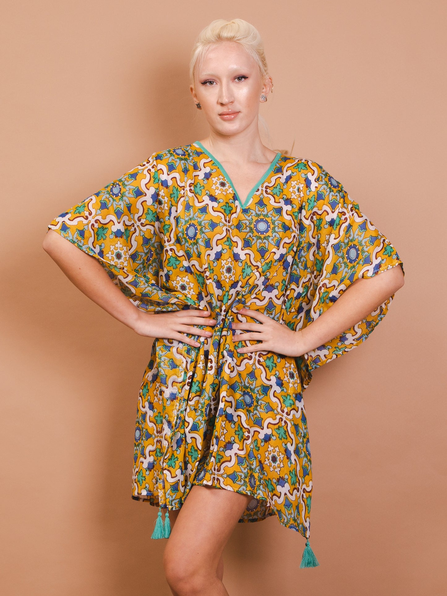 Abito Caftano - Panarea - blu-ch