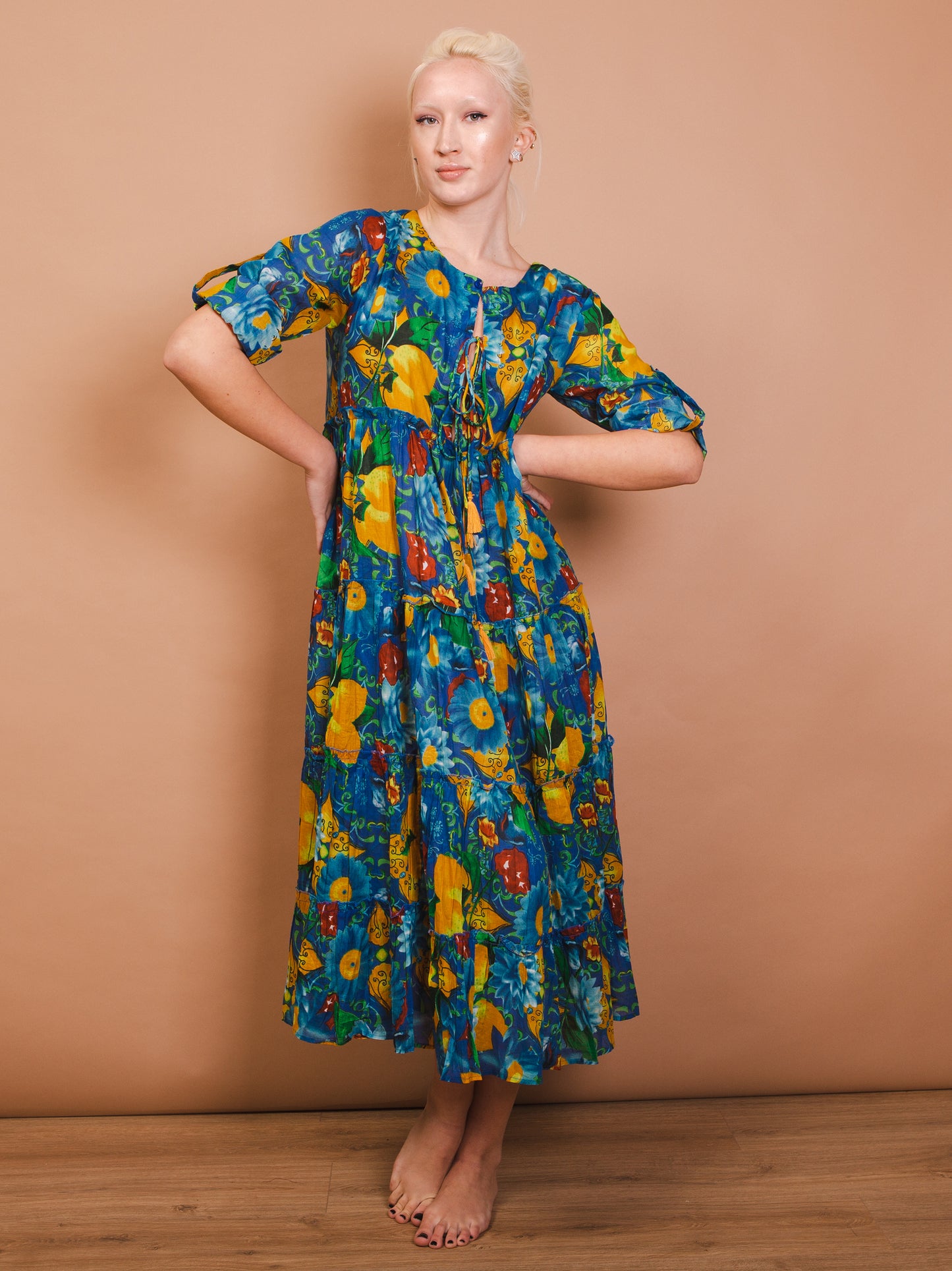 Abito lungo - Pompei - blue