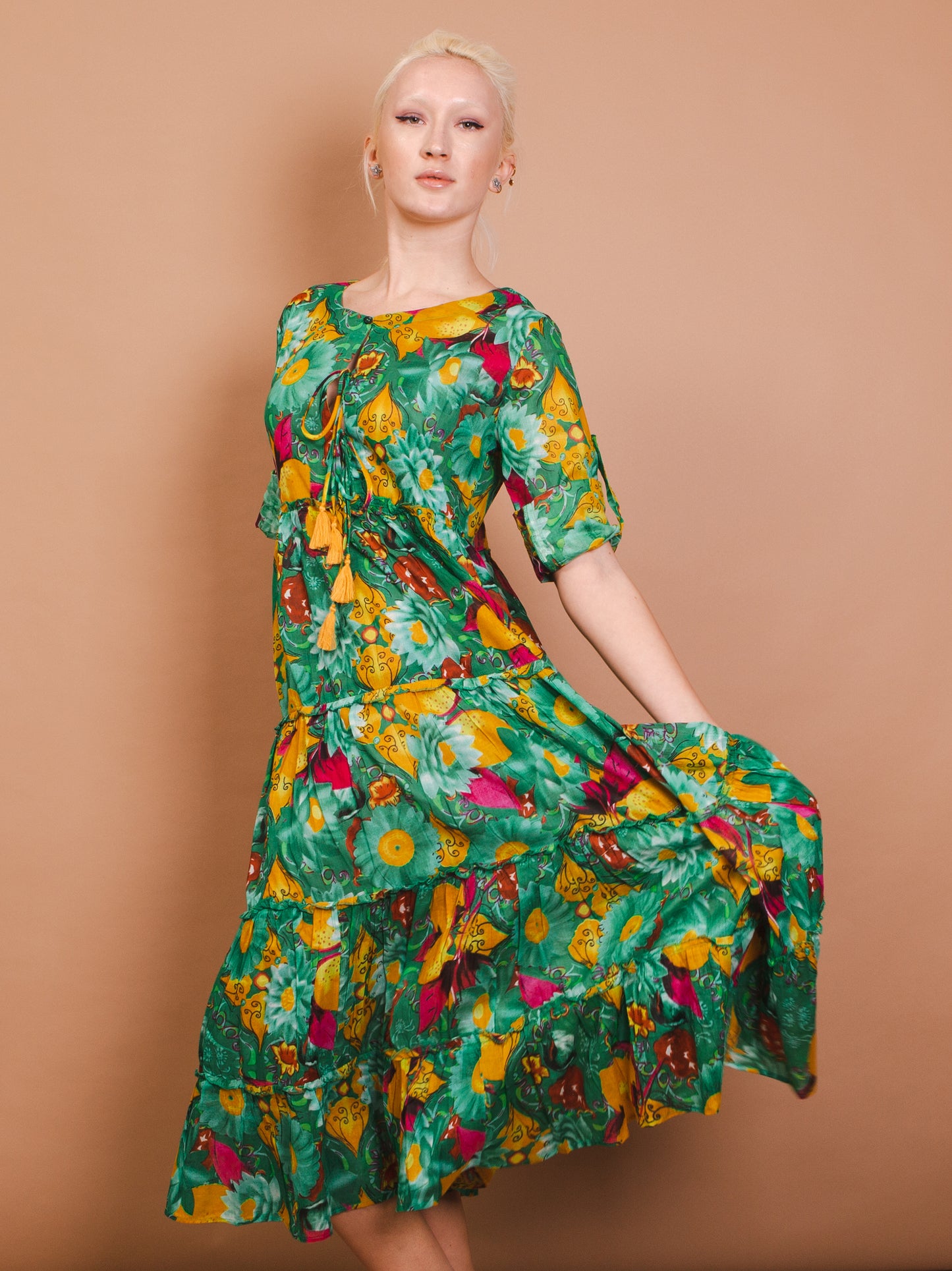 Abito lungo - Pompei - verde