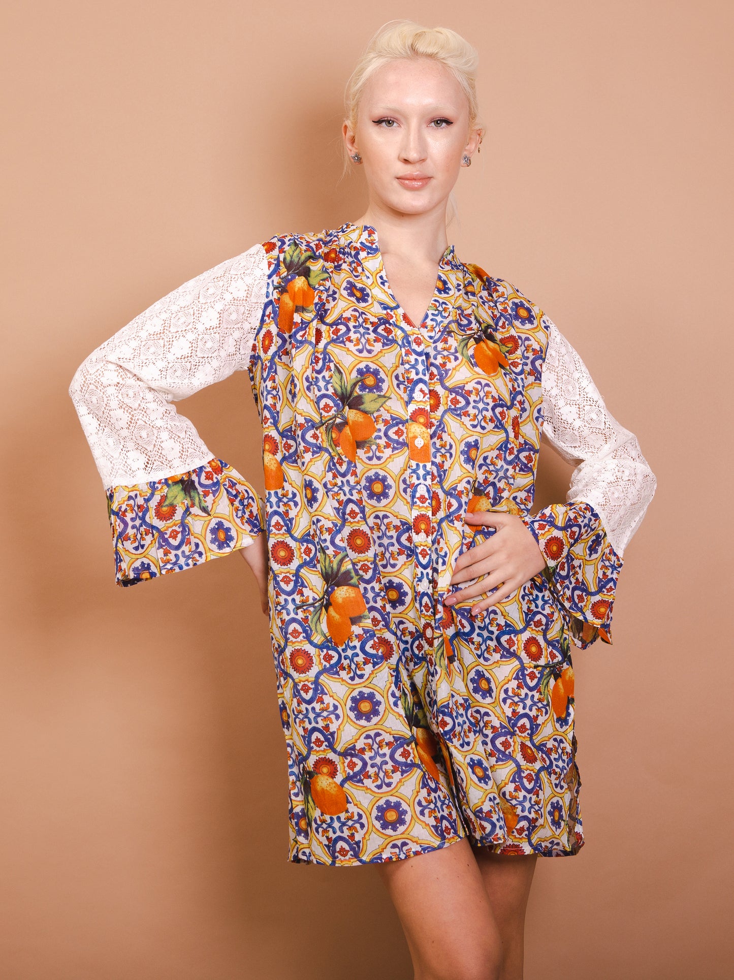 Abito manica lunga - Positano - blu