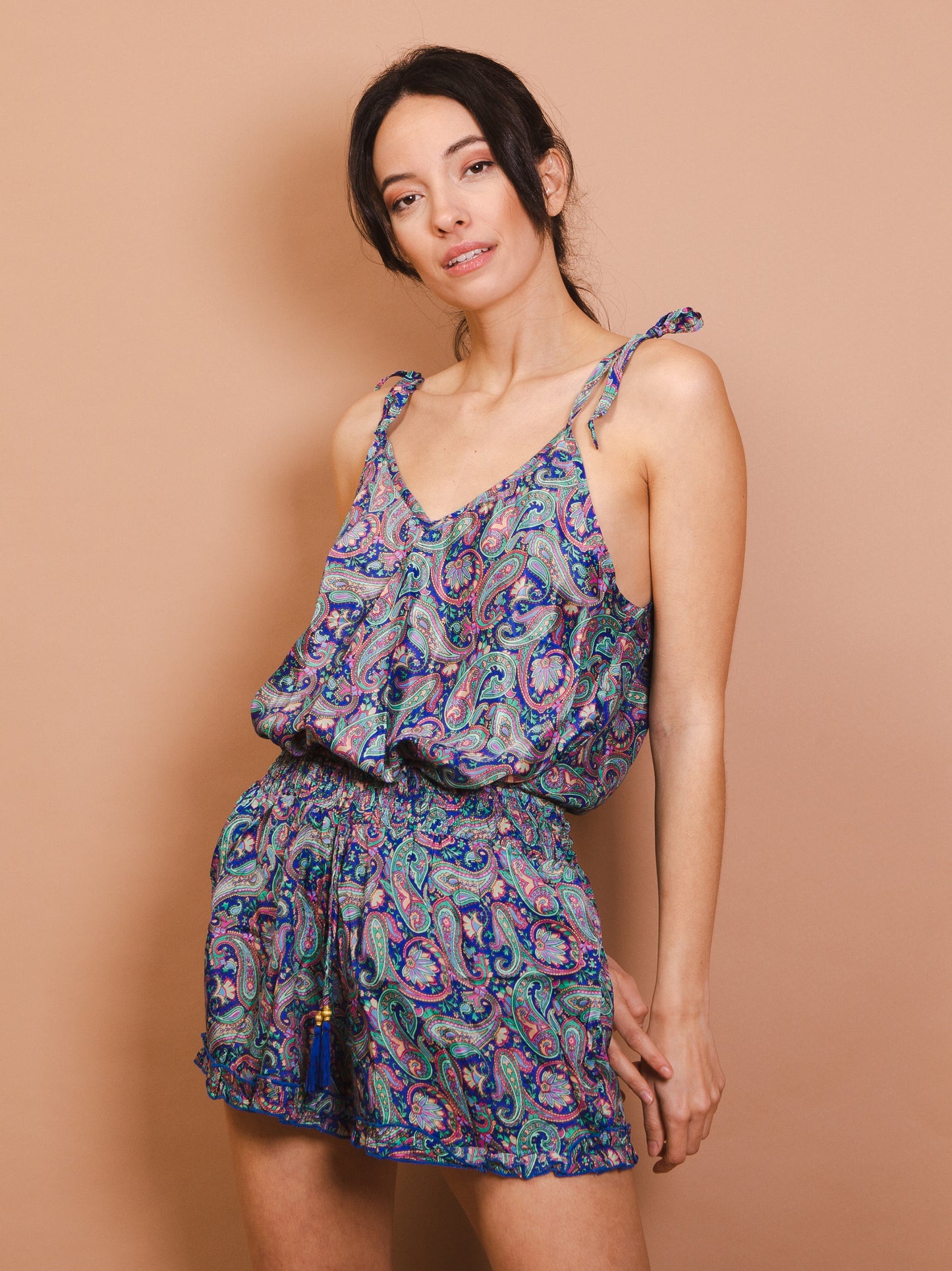 Tank top shorts coordinated set - SESETKK8- blue