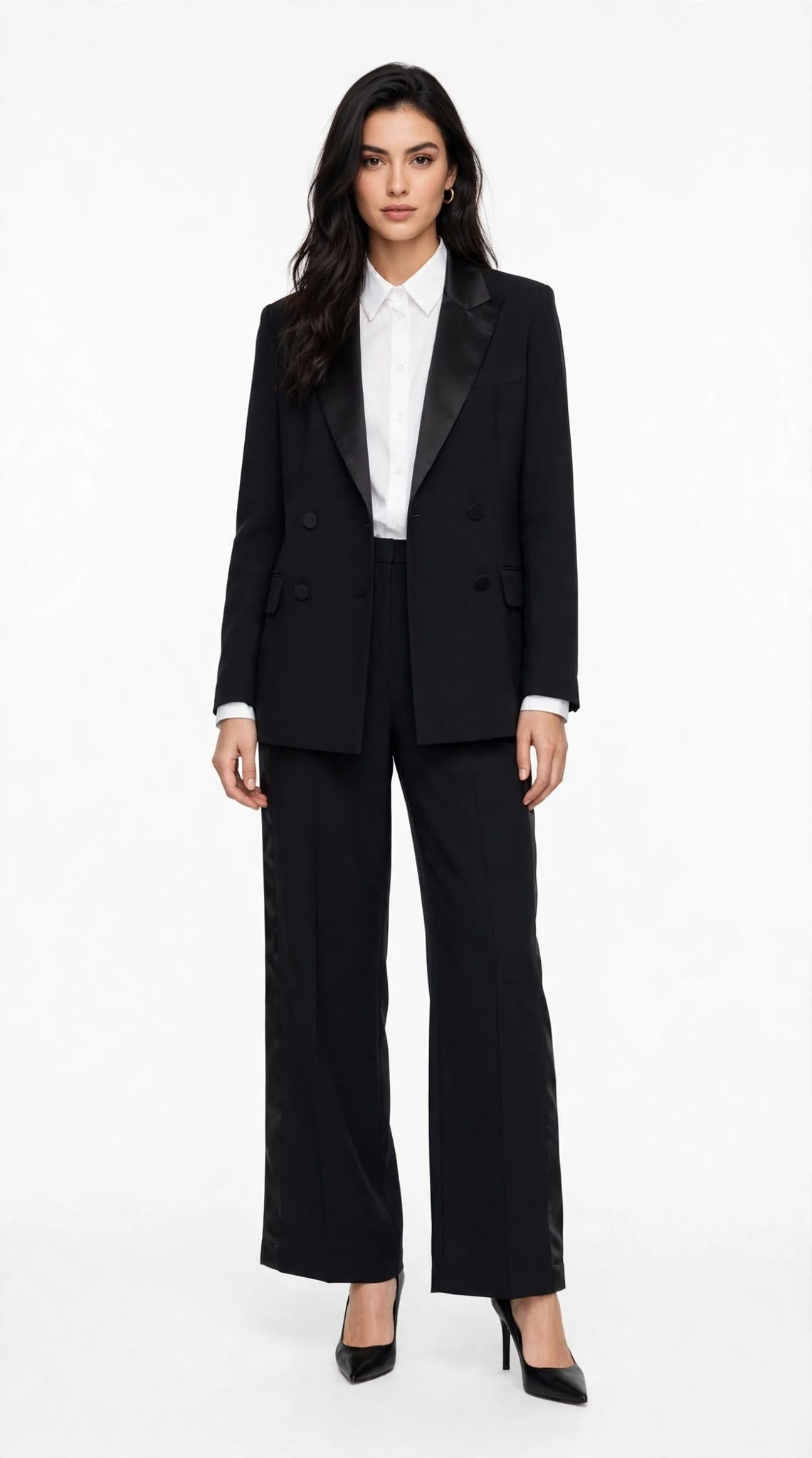 KIEV 522- PANTALONE A PALAZZO DONNA NERO