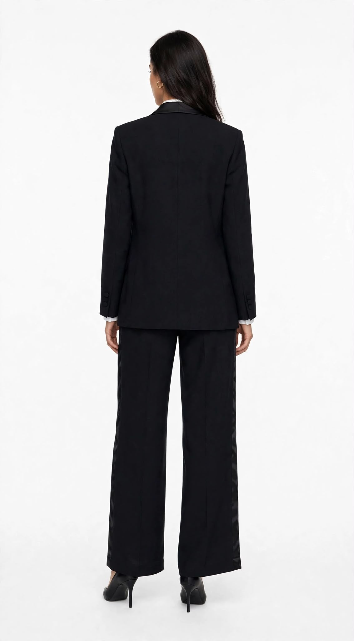 KIEV 522- PANTALONE A PALAZZO DONNA NERO