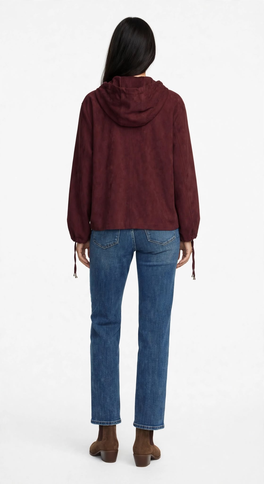 MIRIA - GIUBBOTTO DONNA CON CAPPUCCIO BORDEAUX