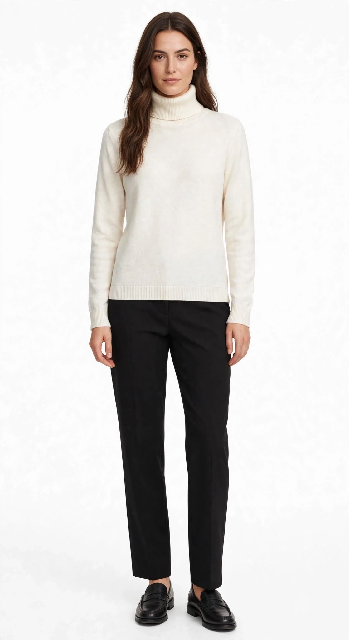 NIHAN - MAGLIONE COLLO ALTO PANNA
