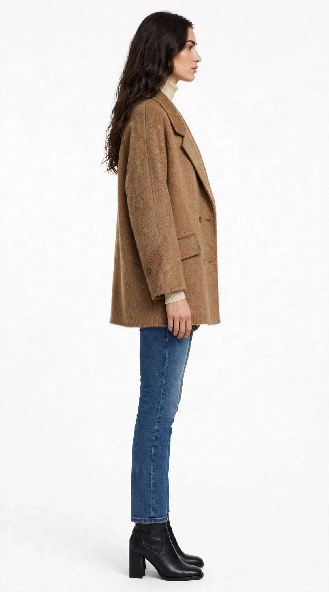 AVIS - CAPPOTTO DOPPIO PETTO CORTO TABACCO