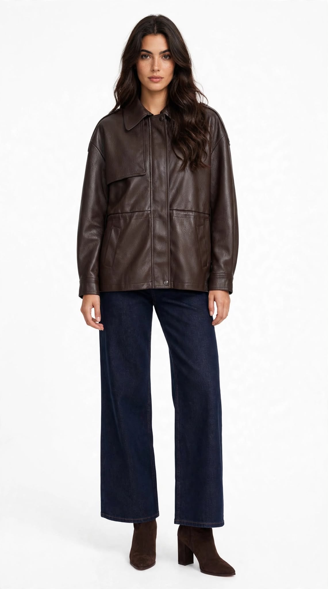 TONNENVILLE - GIACCA ECOPELLE LOOSE FIT MORO