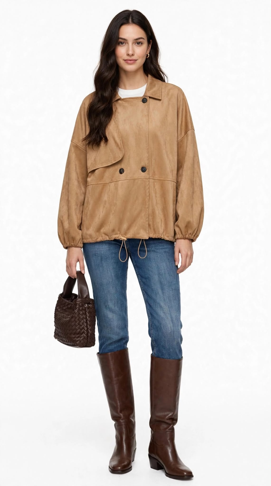 QUEEN - BOMBER LOOSE FIT CAMEL