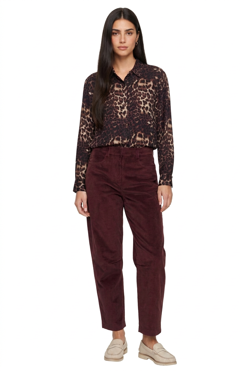 STONE 435 - CAMICIA STAMPA ANIMALIER LEOPARDATA