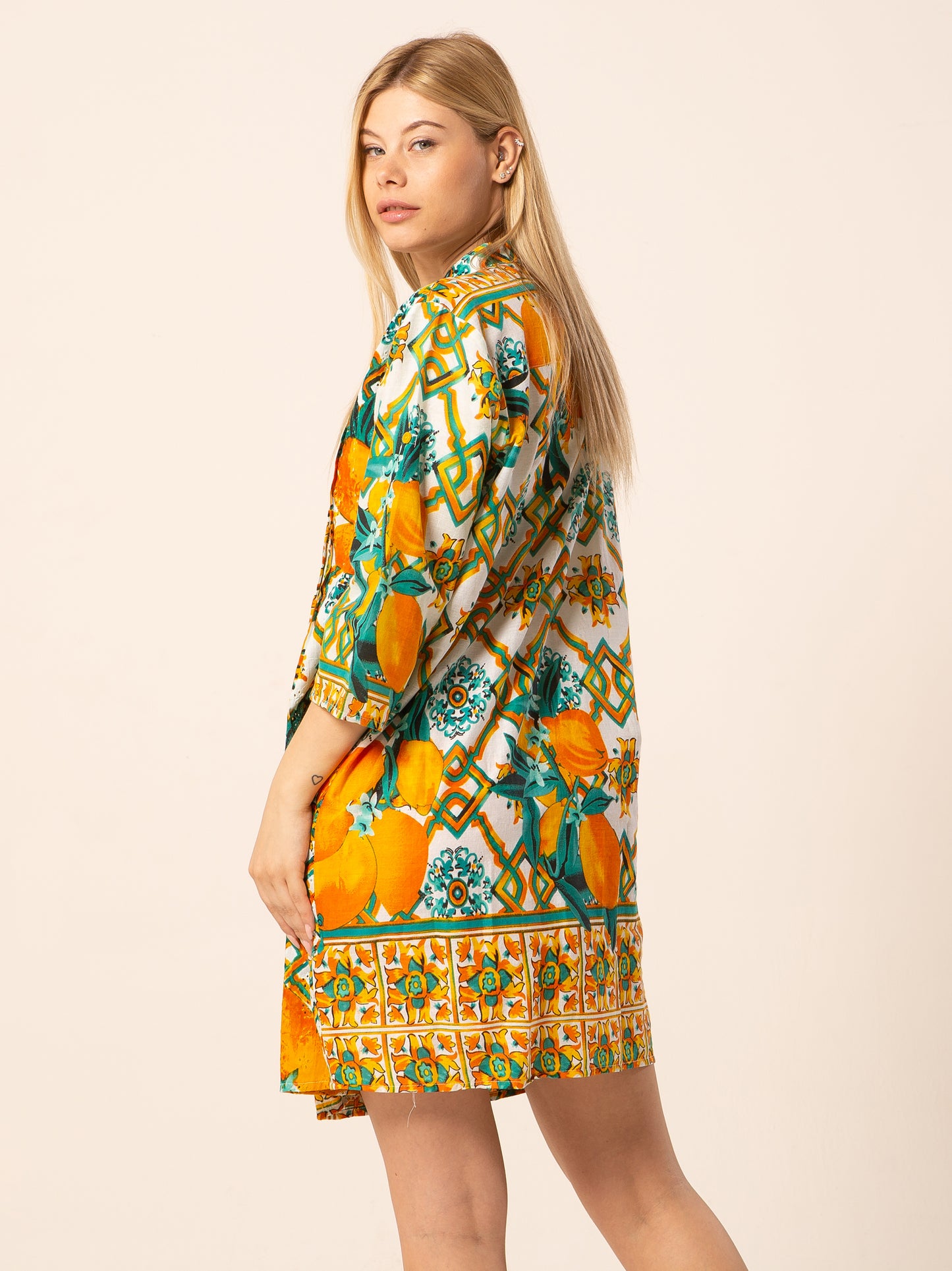 Abito Mix - verde fantasia arancia