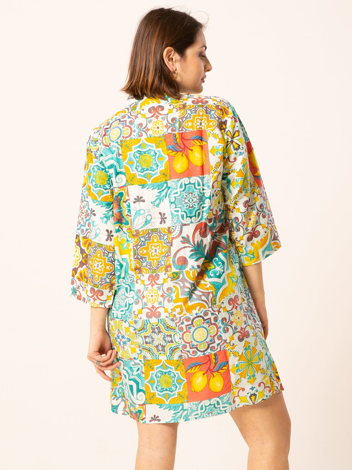 Abito Mix - verde fantasia flower