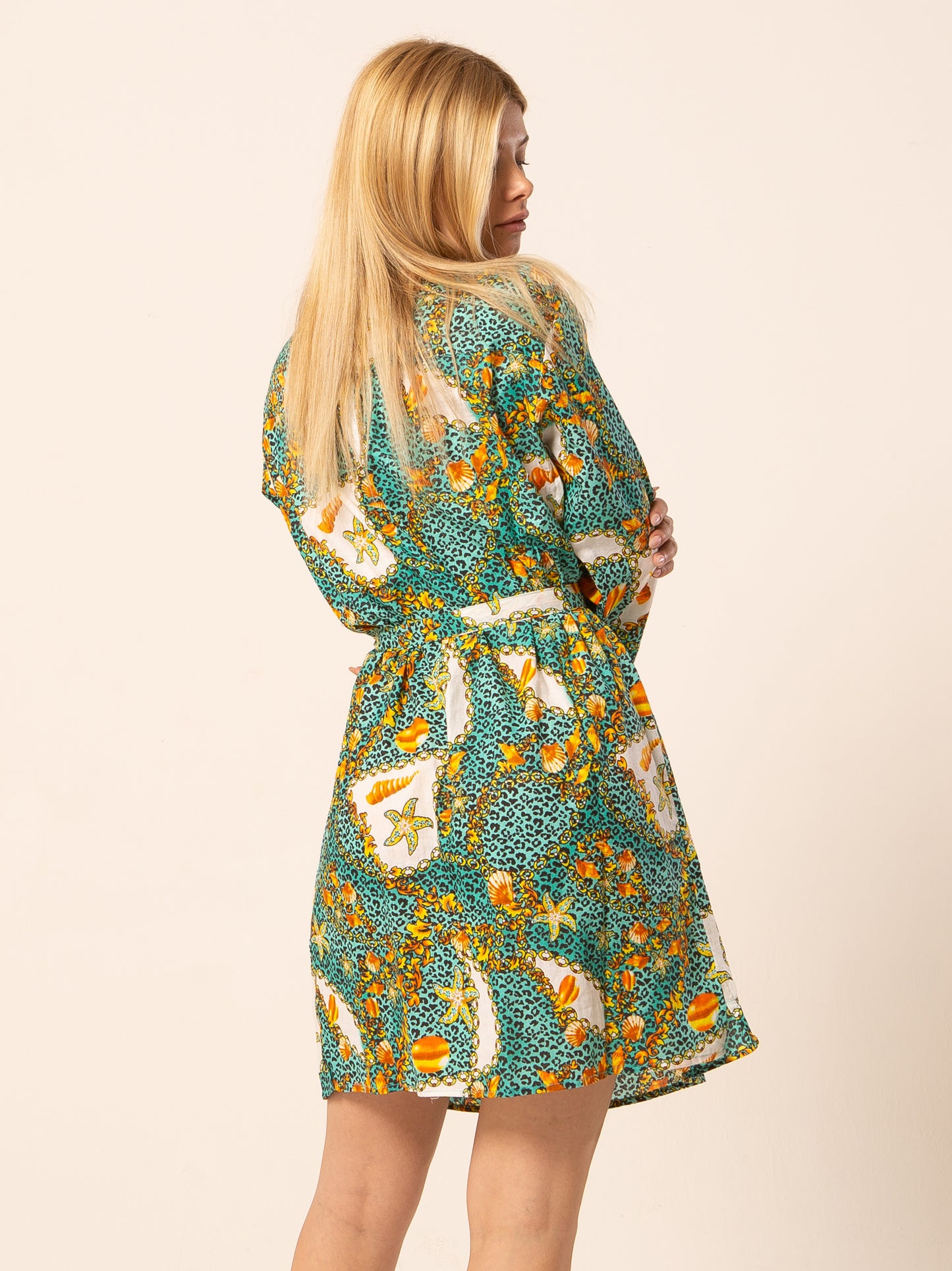 Abito Mix - verde fantasia leopardata