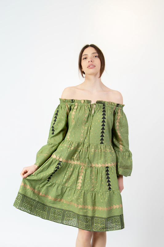 Alba - Abito fantasia verde
