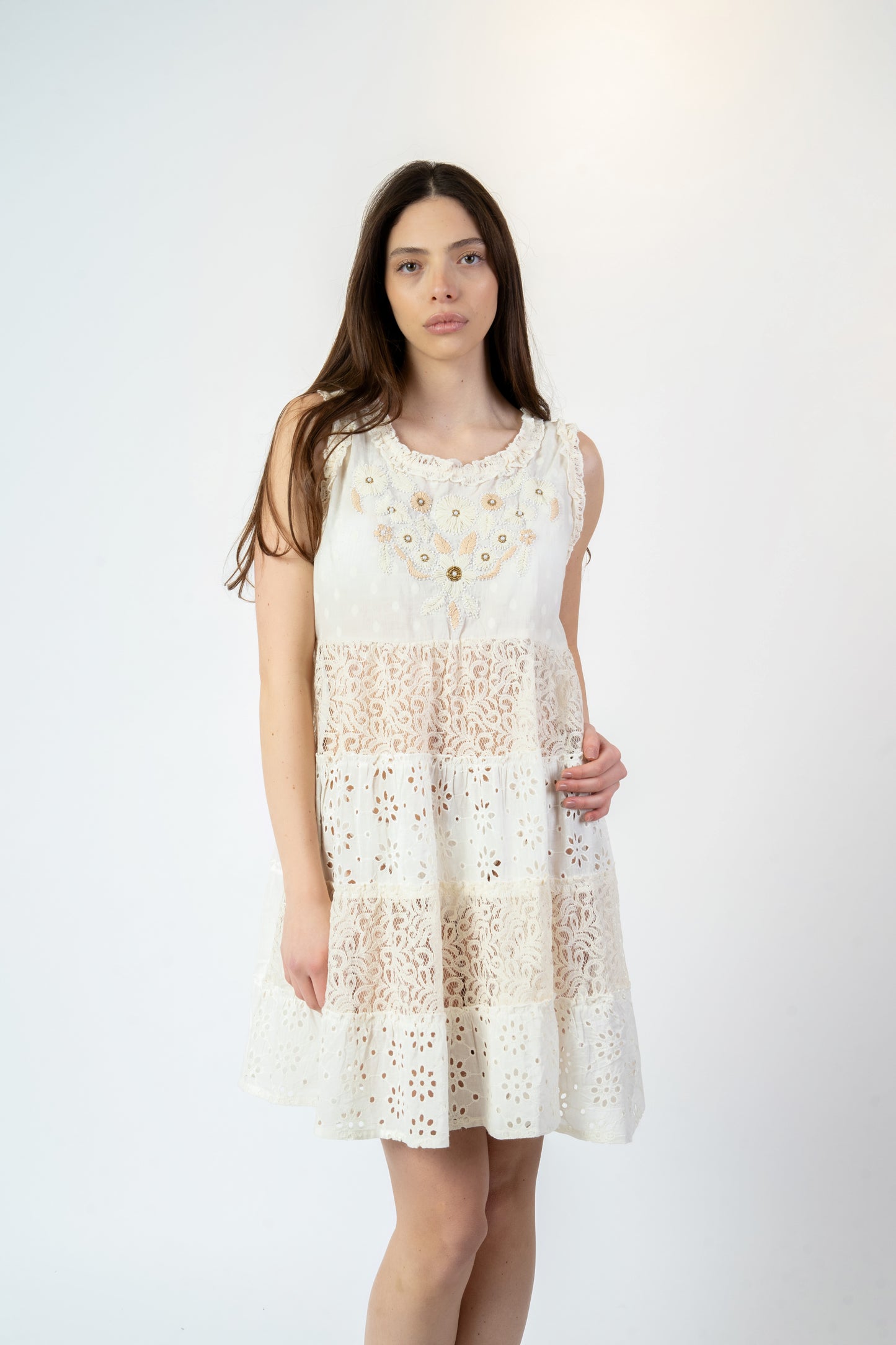 Amaya - Abito fantasia beige
