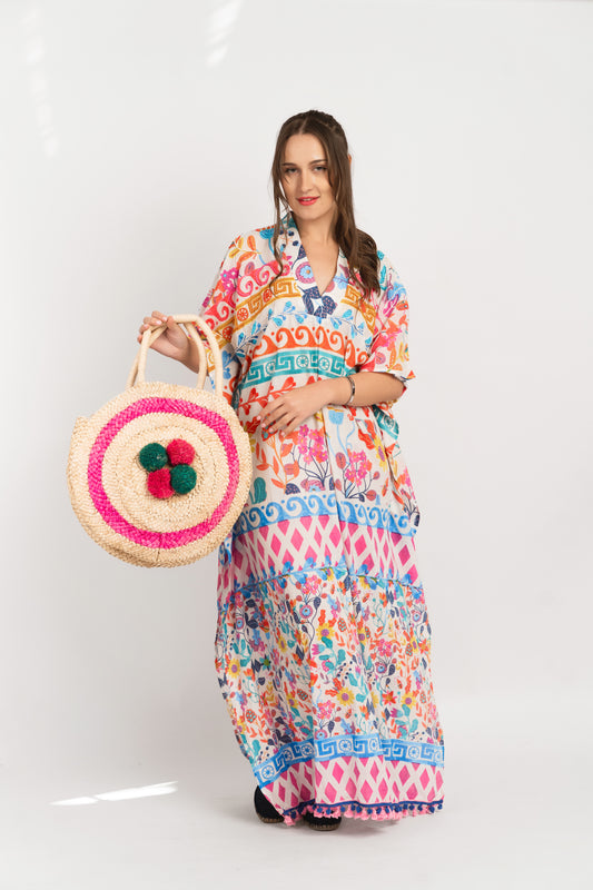 Caftan Dress - Agrigento - blue