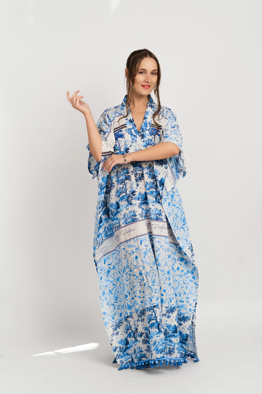 Caftan Dress - Agrigento - blue