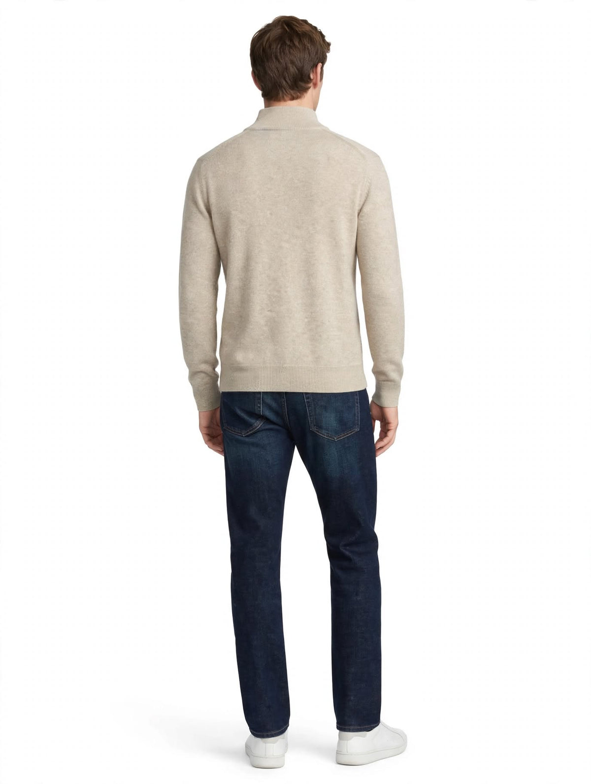 ARGUS - MAGLIONE MEZZA ZIP BEIGE