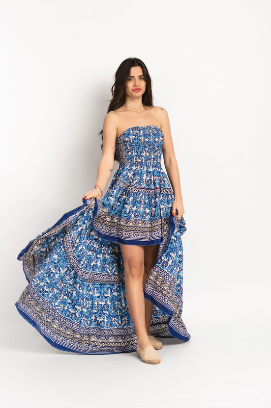 Caftan Dress - Agrigento - blue