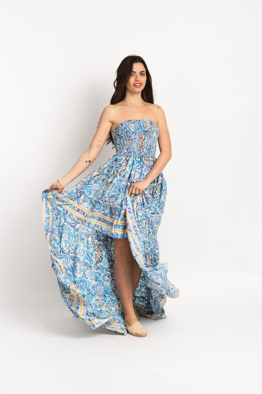 Caftan Dress - Agrigento - blue