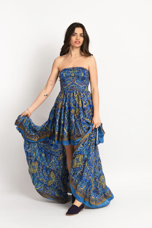 Caftan Dress - Agrigento - blue